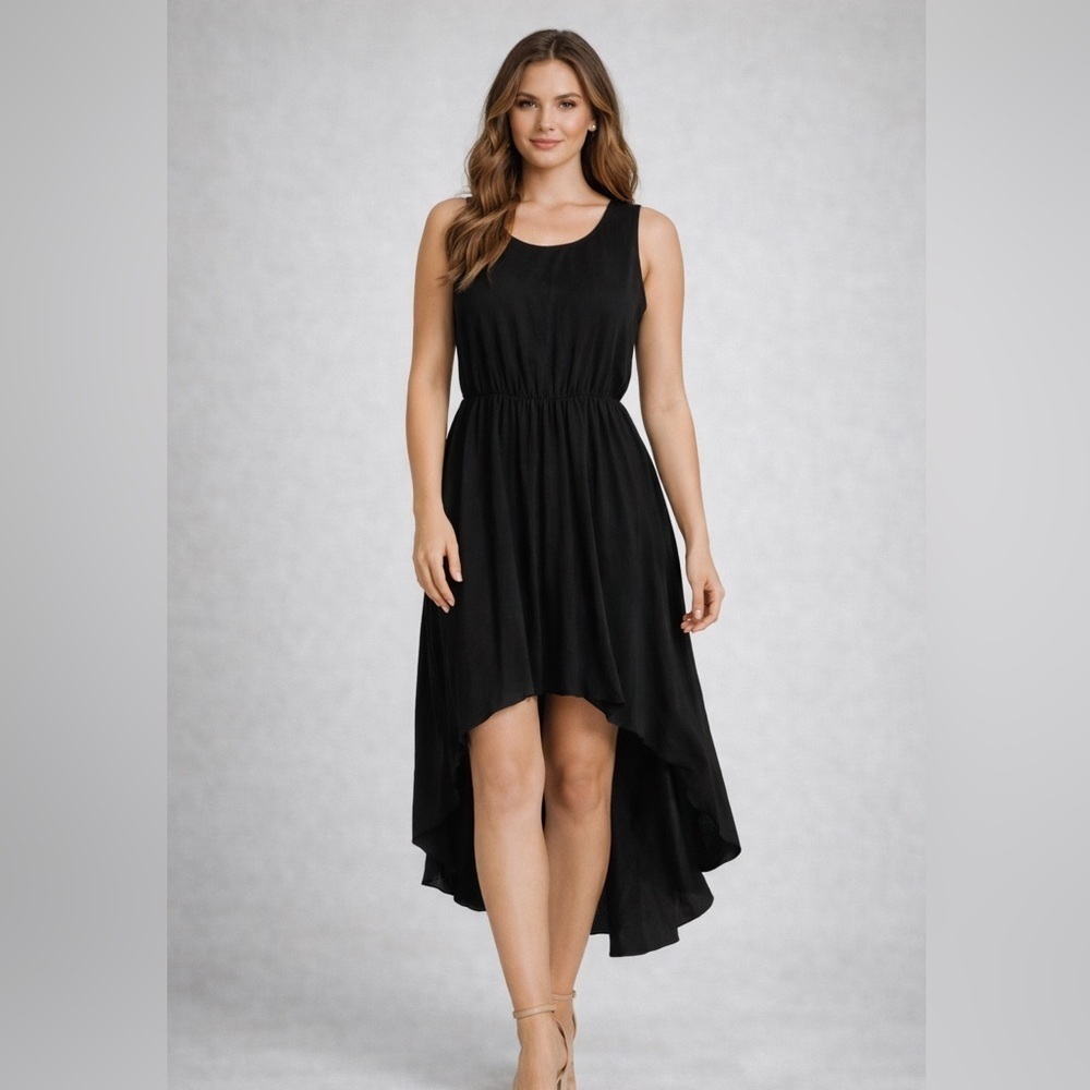 Complot boutique high  low black dress L
